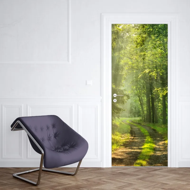 Türaufkleber zarte löwenzahnsamen in monochrom – Wallnifity®