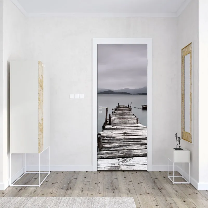 Türaufkleber tropisches aquarell botanikmuster – Wallnifity®