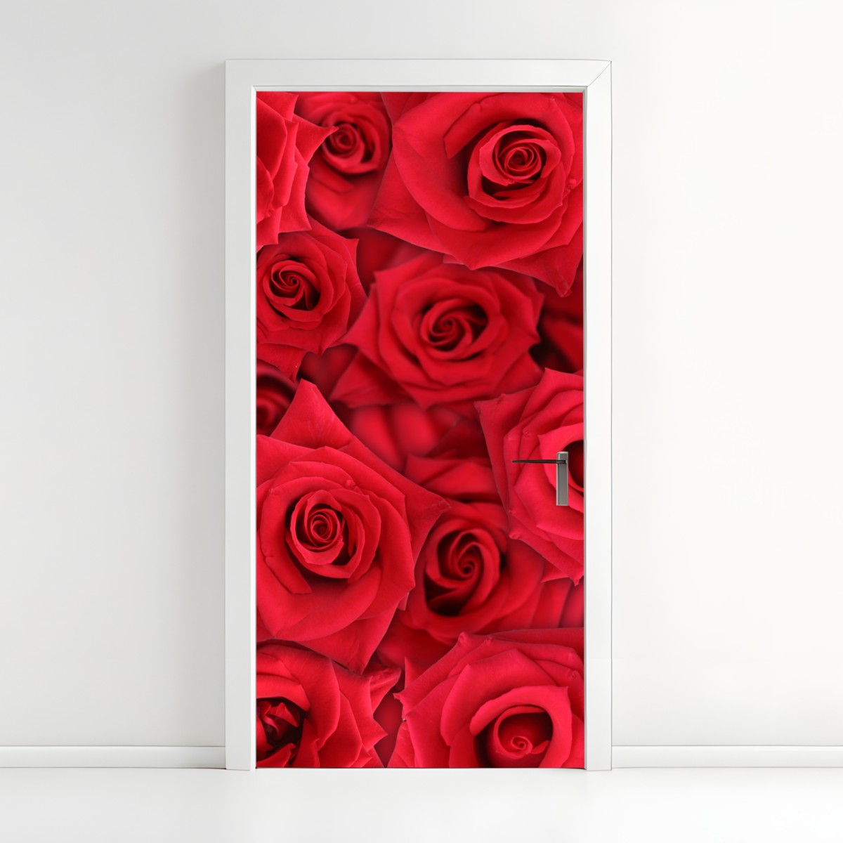Türaufkleber leuchtende rote rosen collage – Wallnifity®