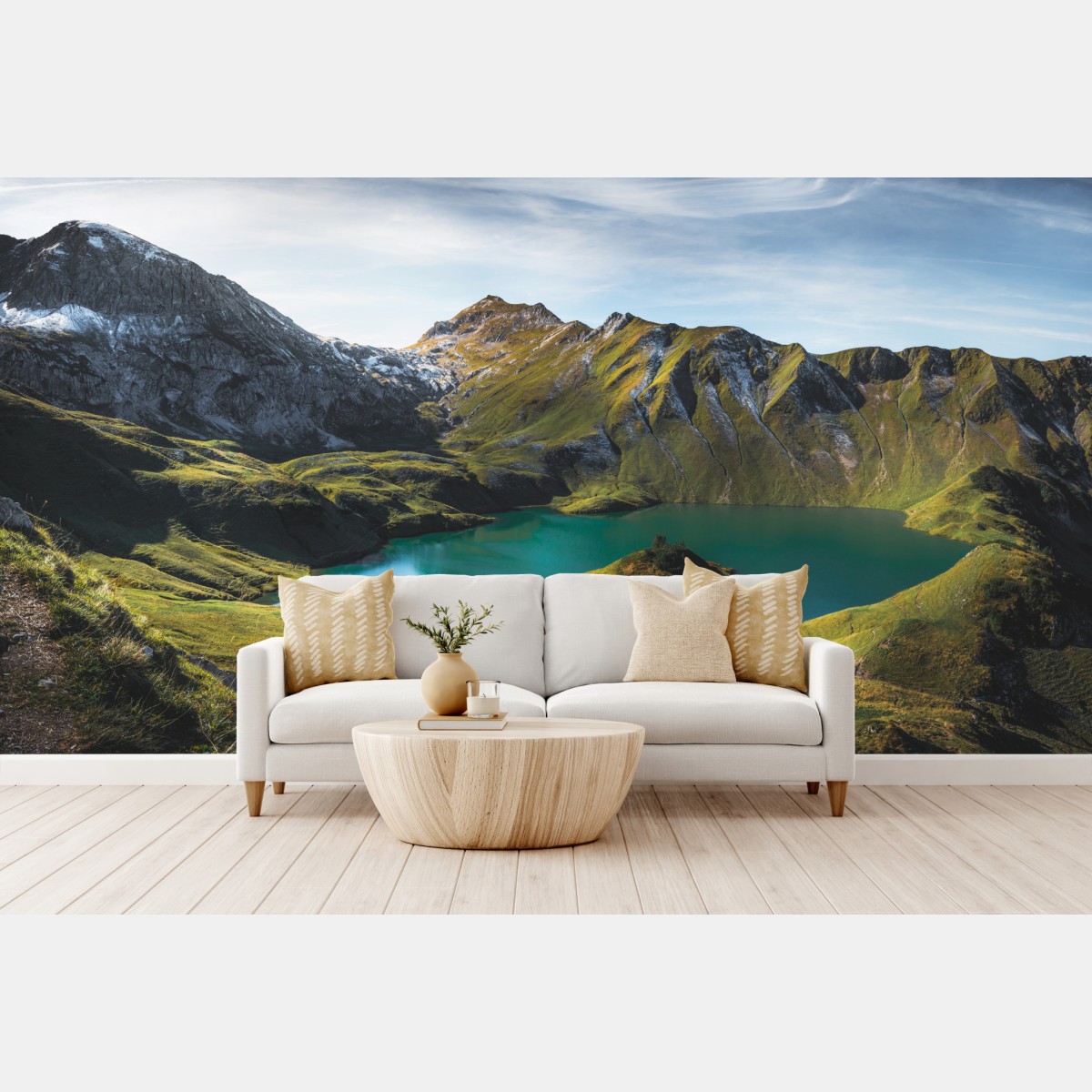 Fototapete türkises seeidyll am Schrecksee, Bayern – Wallnifity®