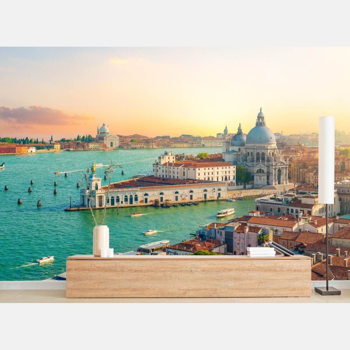 Fototapete sonnenuntergangspanorama von Venedig – Wallnifity®
