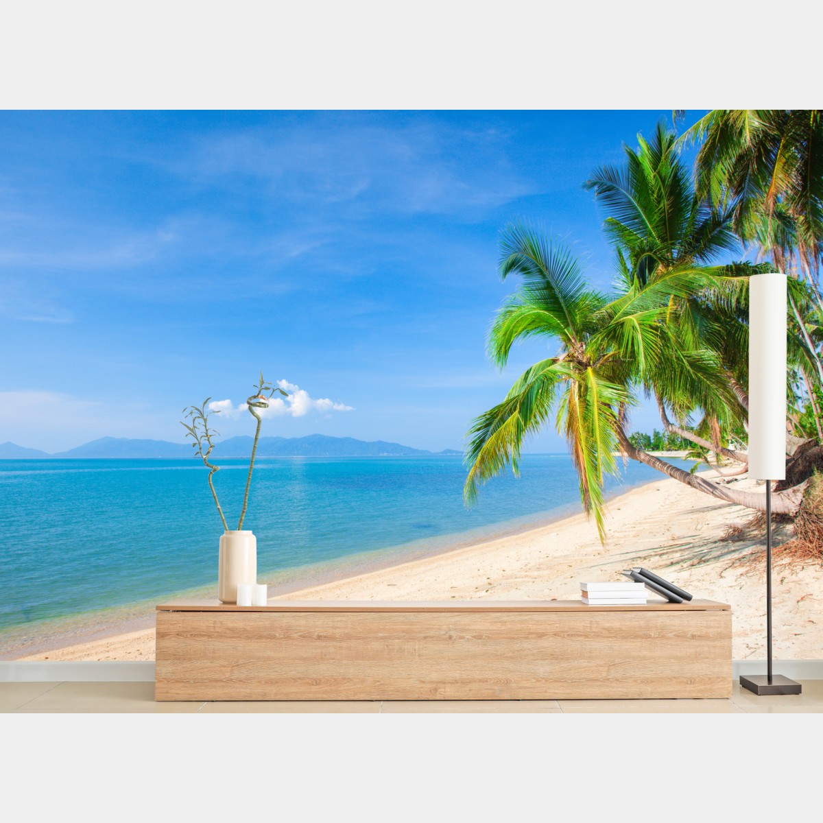 Fototapete tropischer palmenstrand – Wallnifity®
