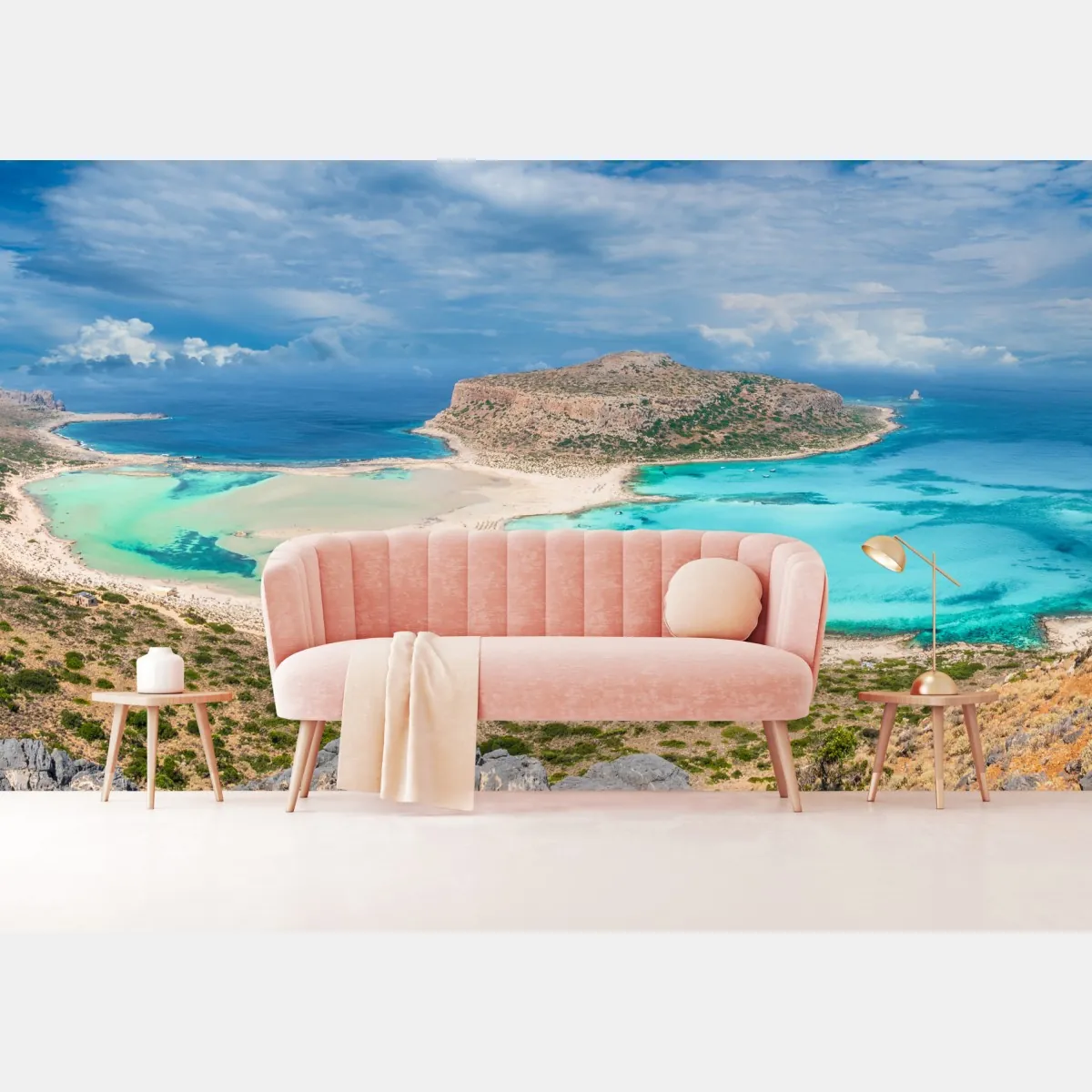 Fototapete Balos Lagoon, Kreta panorama strandblick – Wallnifity®