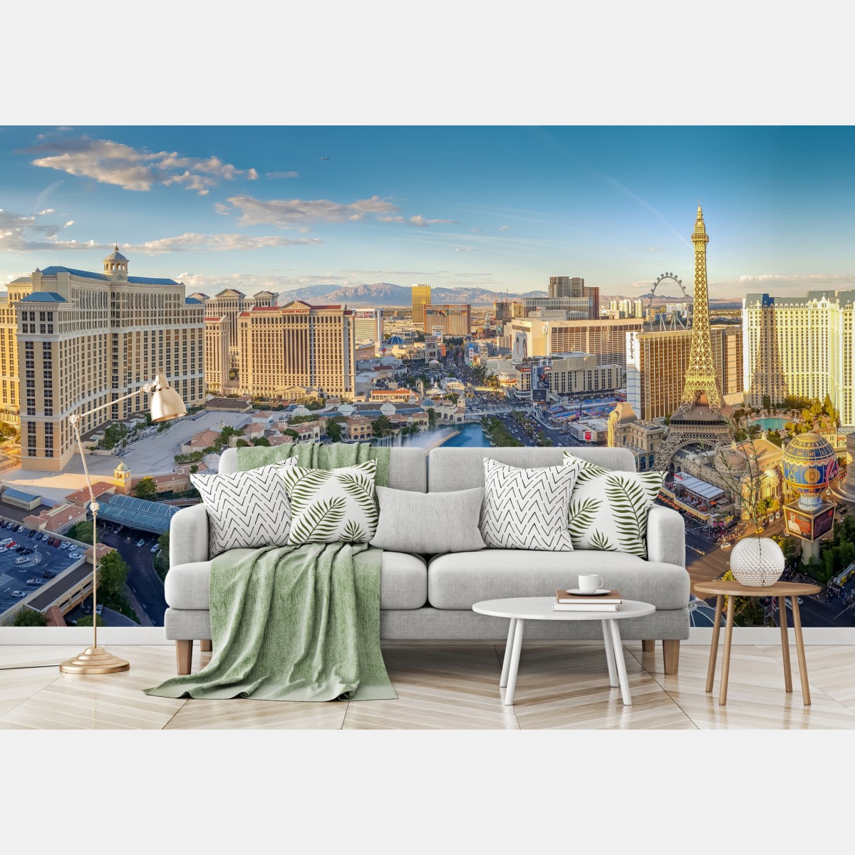 Fototapete abendliches panorama von Las Vegas am strip – Wallnifity®