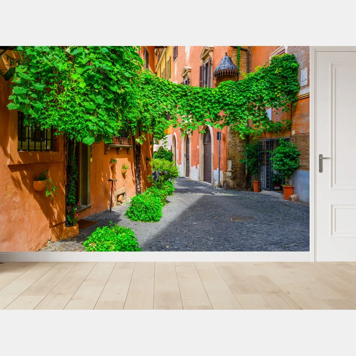 Fototapete malerische gasse in Trastevere, Rom – Wallnifity®