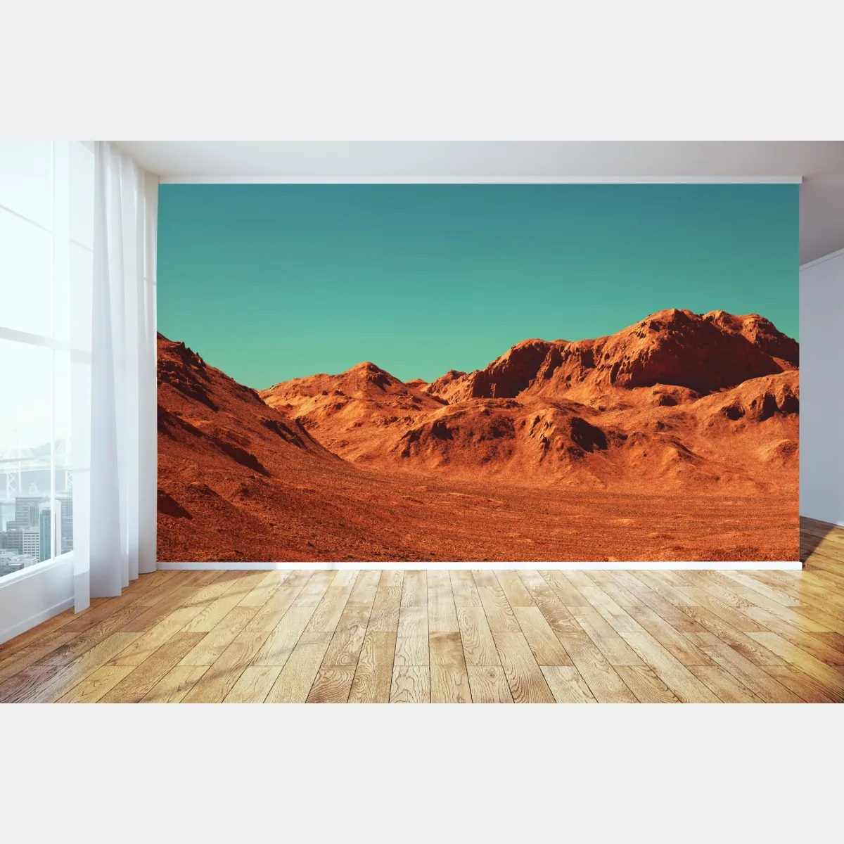 Fototapete marslandschaft — planetarische szene – Wallnifity®
