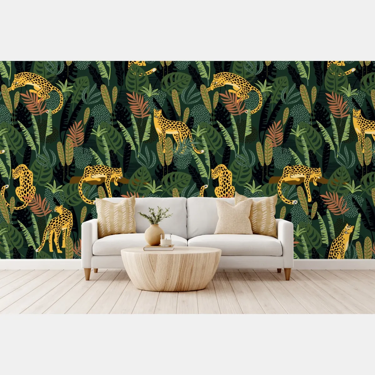 Fototapete tropisches leopardenmuster – Wallnifity®