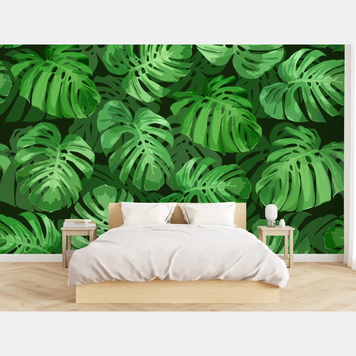 Fototapete tropisches monstera-blattmuster – Wallnifity®