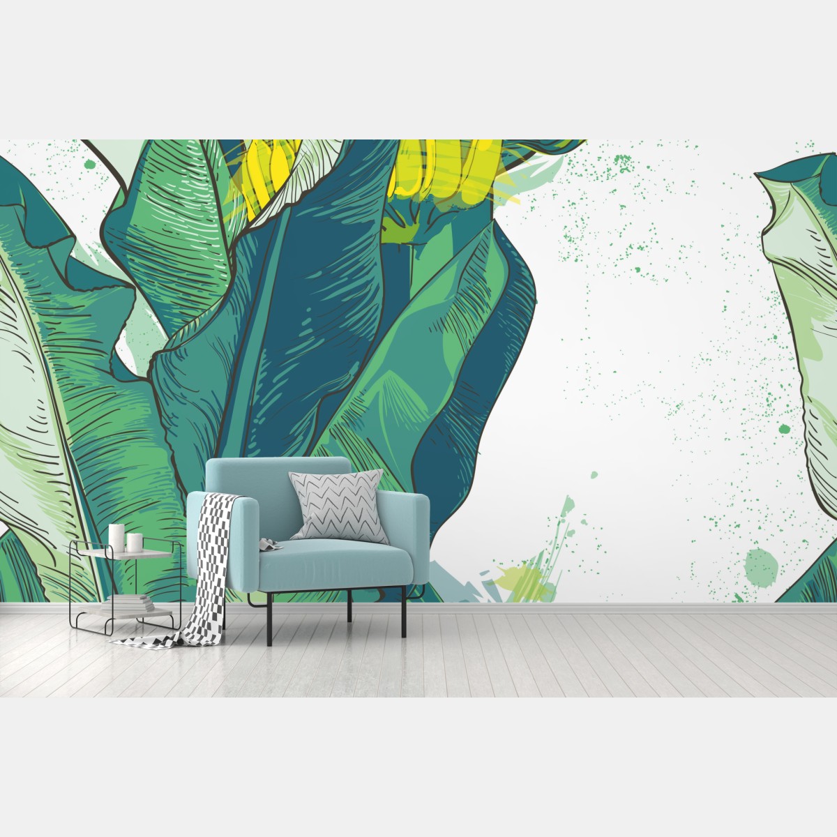 Fototapete tropische bananenblatt-illustration – Wallnifity®