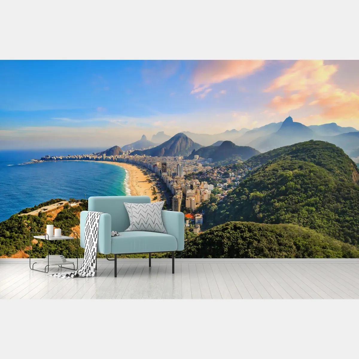 Fototapete Copacabana und Ipanema luftaufnahme panorama – Wallnifity®