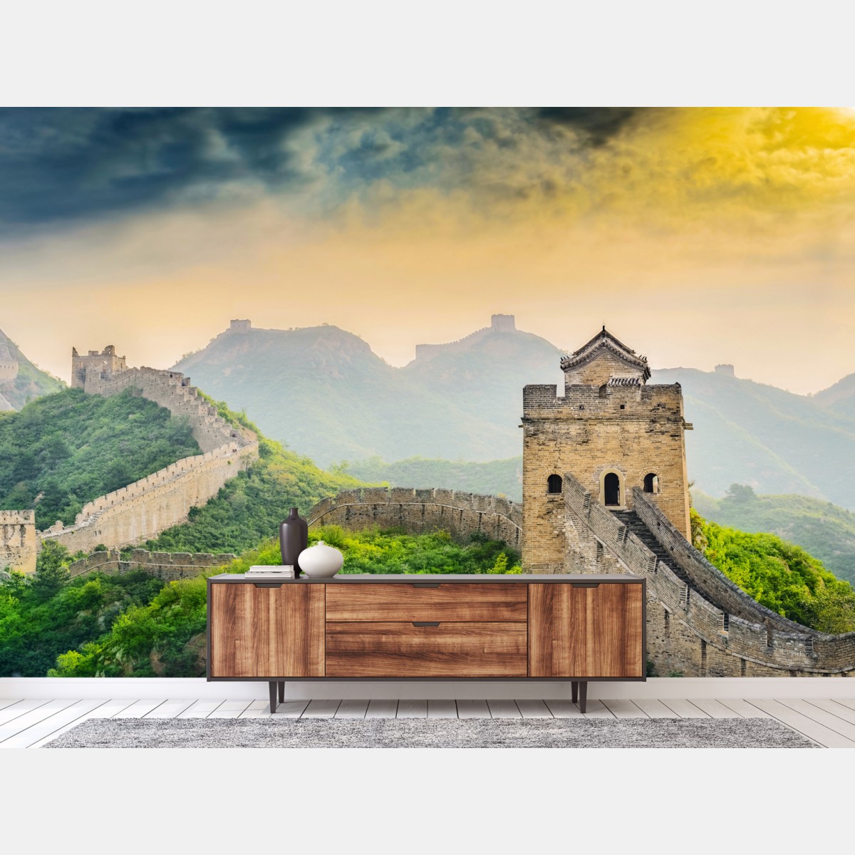 Fototapete sonnenaufgang über der Chinesischen Mauer – Wallnifity®