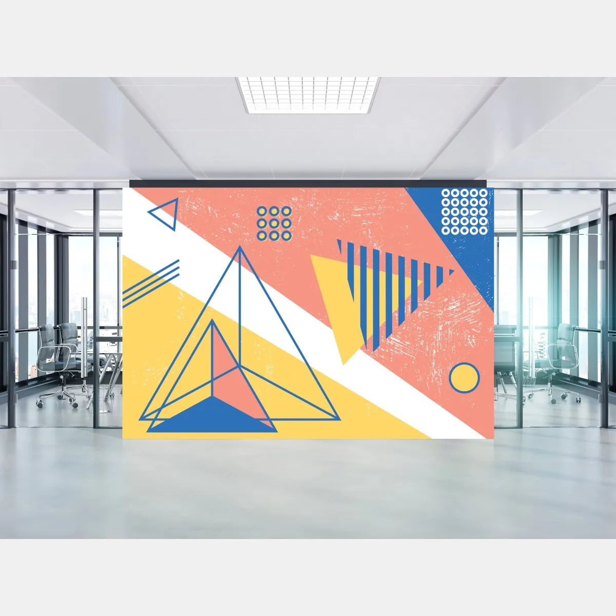 Fototapete pastellfarbene geometrische komposition – Wallnifity®