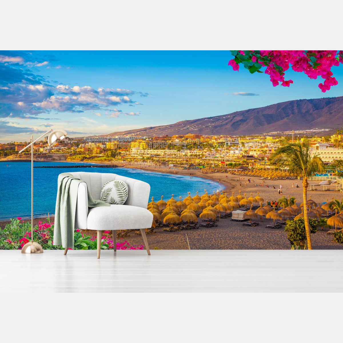 Fototapete sonniger strand Torviscas, Teneriffa – Wallnifity®