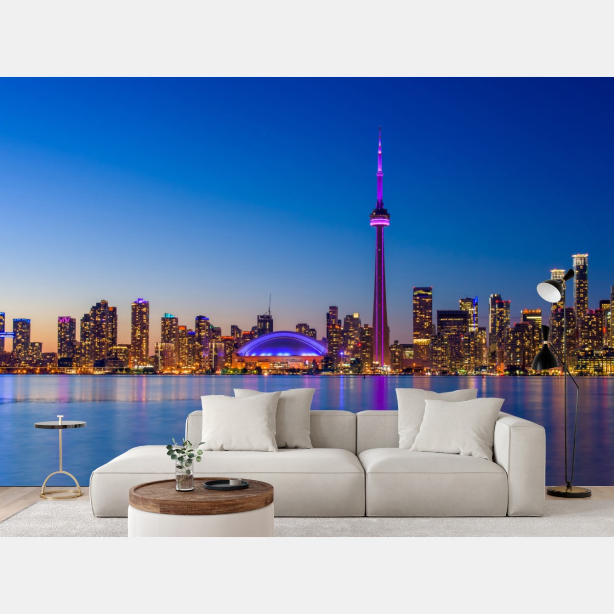 Fototapete Toronto skyline bei dämmerung – Wallnifity®