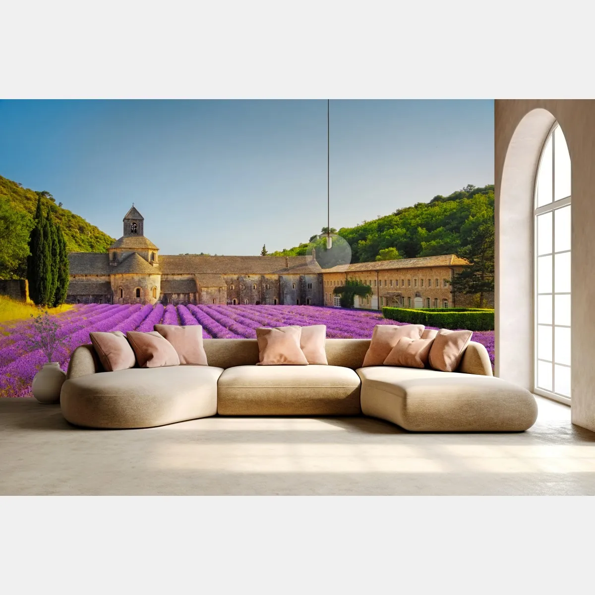Fototapete lavendelfelder bei Abtei Sénanque, Provence – Wallnifity®
