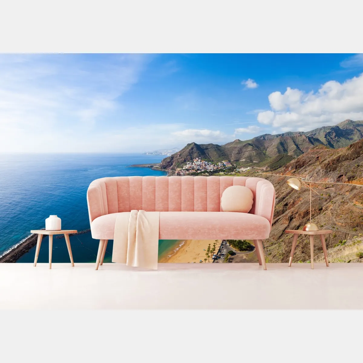 Fototapete strand Las Teresitas, panorama Teneriffa – Wallnifity®