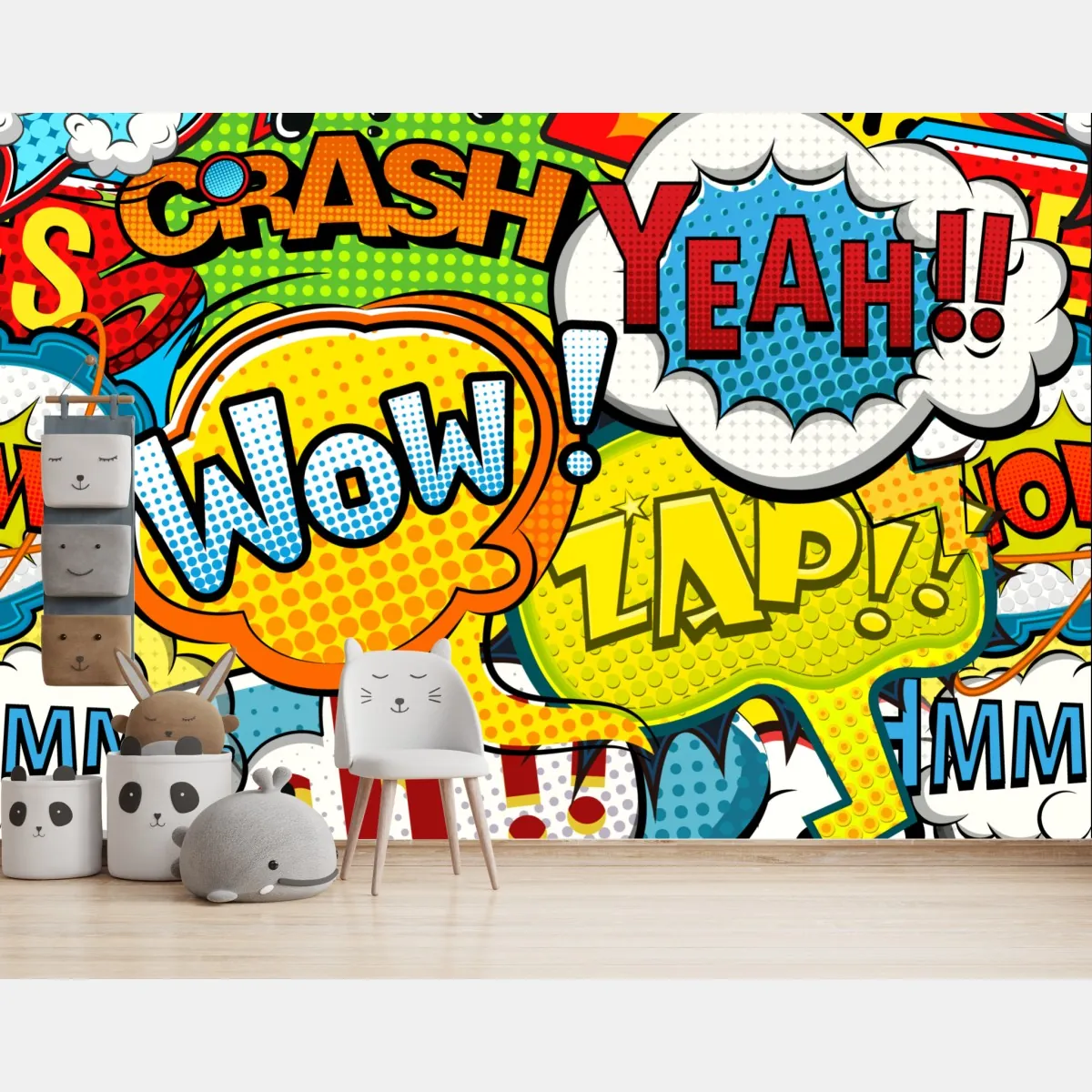 Fototapete bunte comic pop-art-collage – Wallnifity®