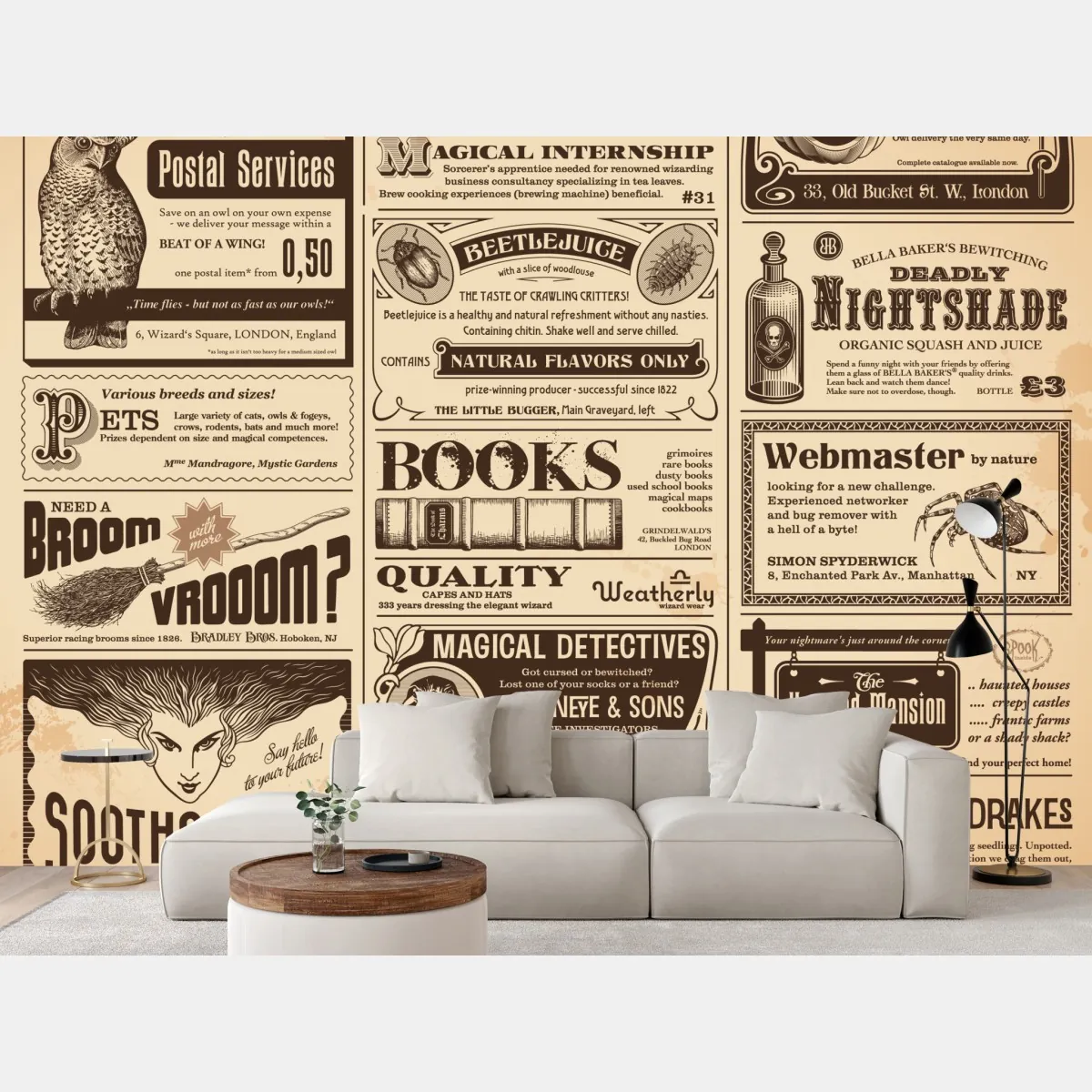 Fototapete collage alter magischer anzeigen – Wallnifity®