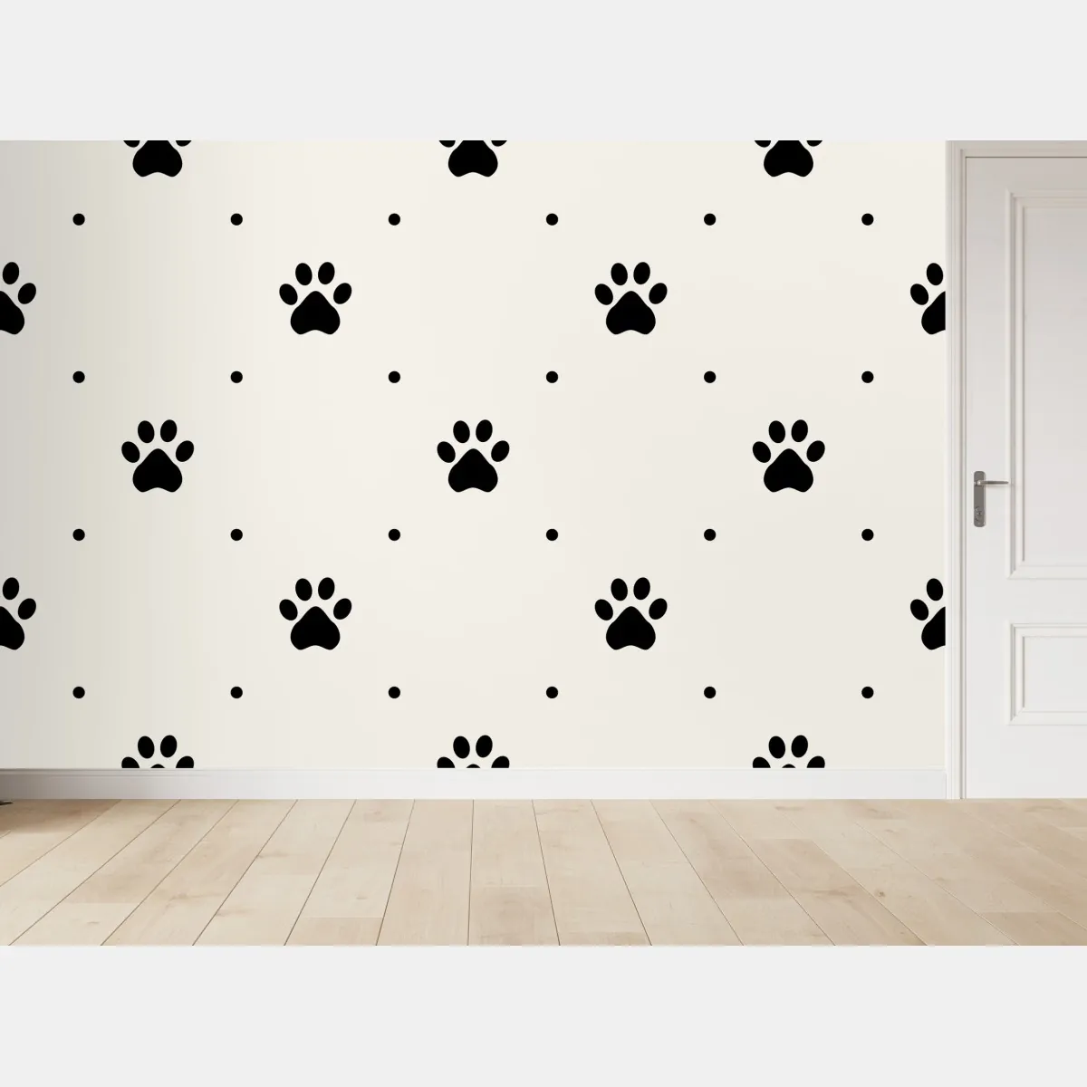 Fototapete verspieltes pfotenmuster – Wallnifity®