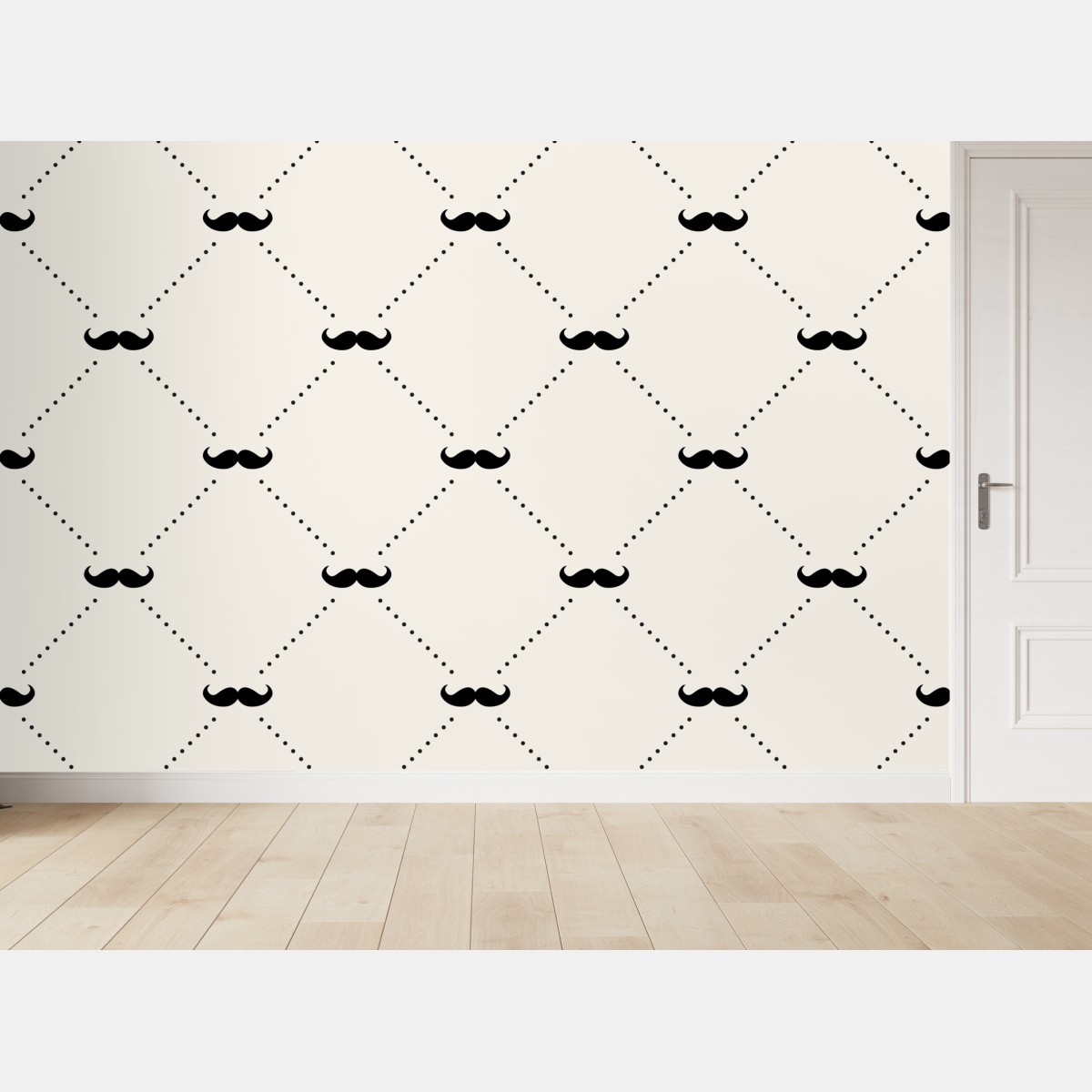 Fototapete verspieltes schnurrbartmuster – Wallnifity®