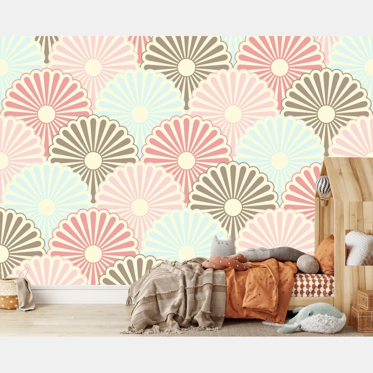 Fototapete pastelliges muschelmuster – Wallnifity®