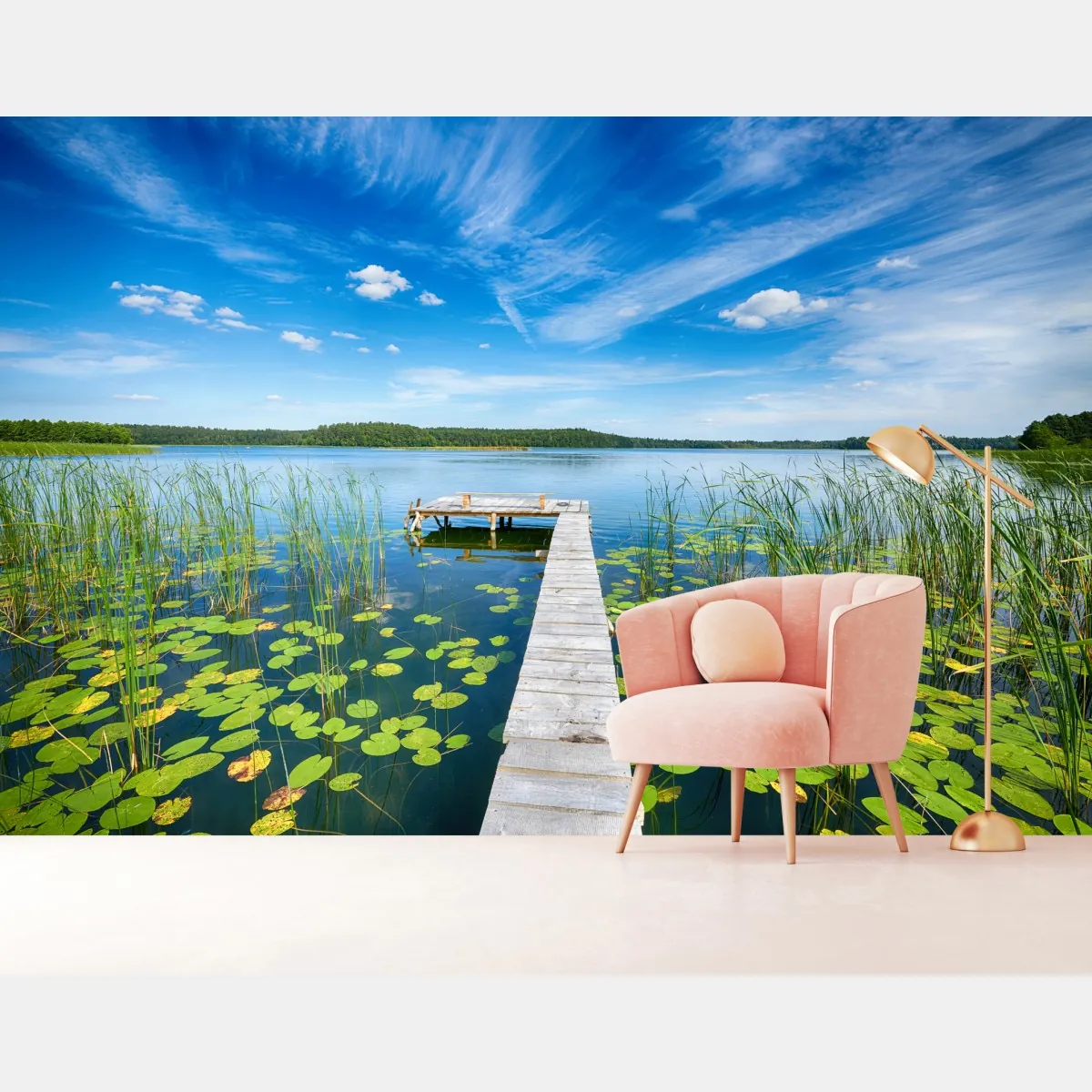 Fototapete steg in Masuren im sommer – Wallnifity®