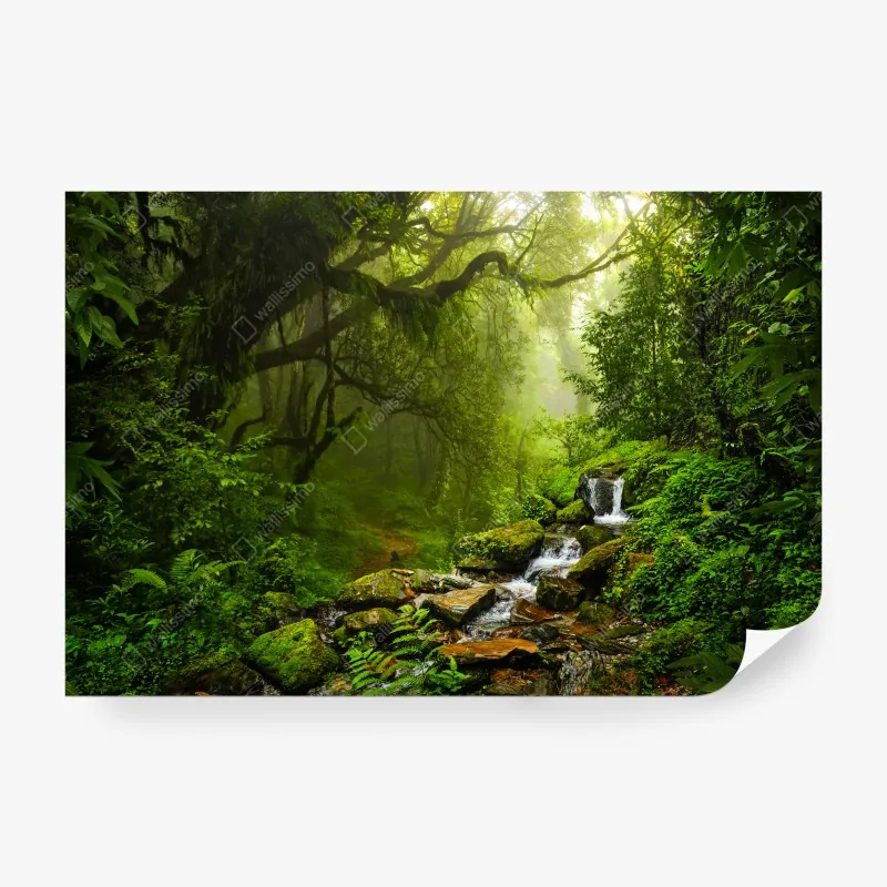 Fototapete goldene fließende linien abstraktes design – Wallnifity®