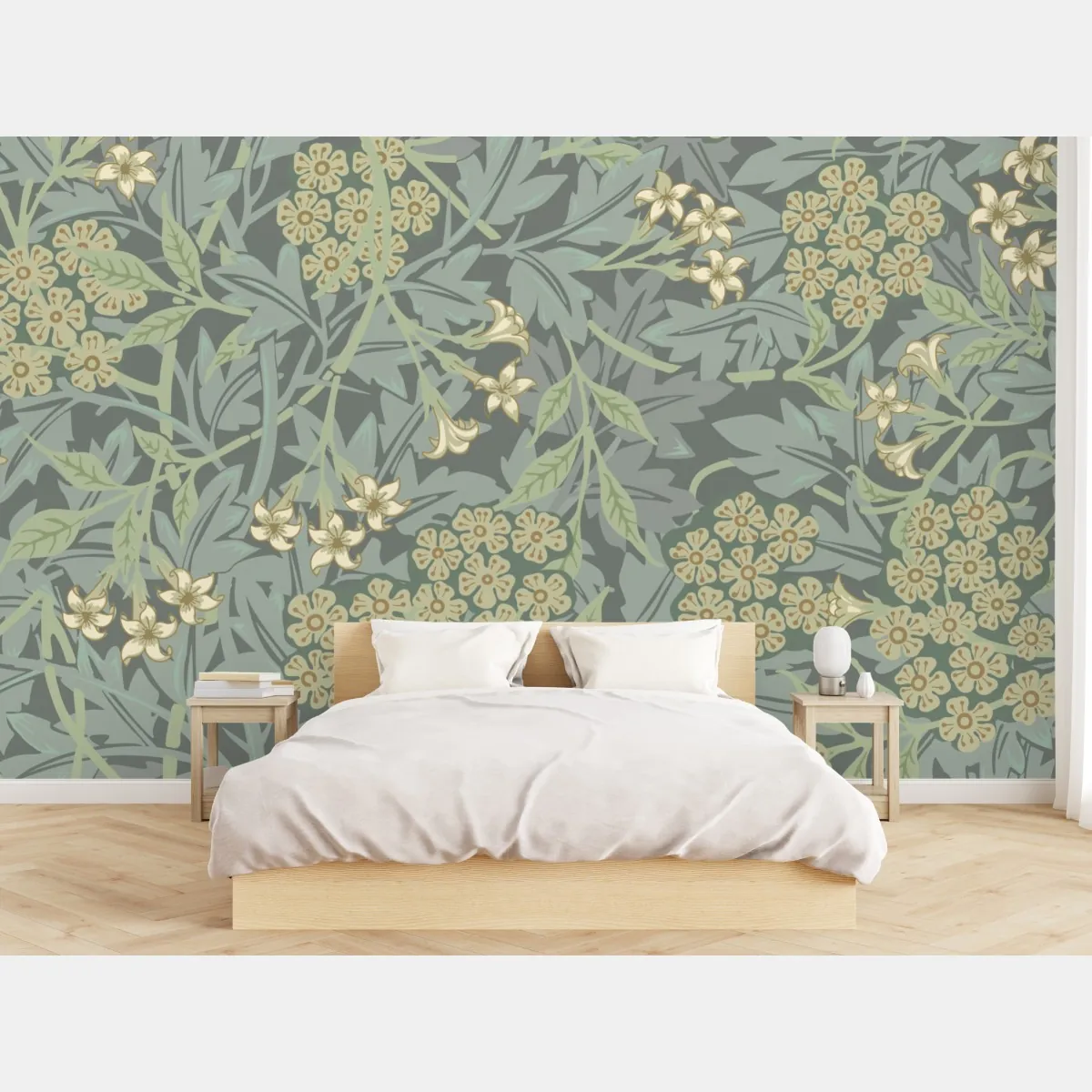 Fototapete vintage botanisches blumenmuster – Wallnifity®
