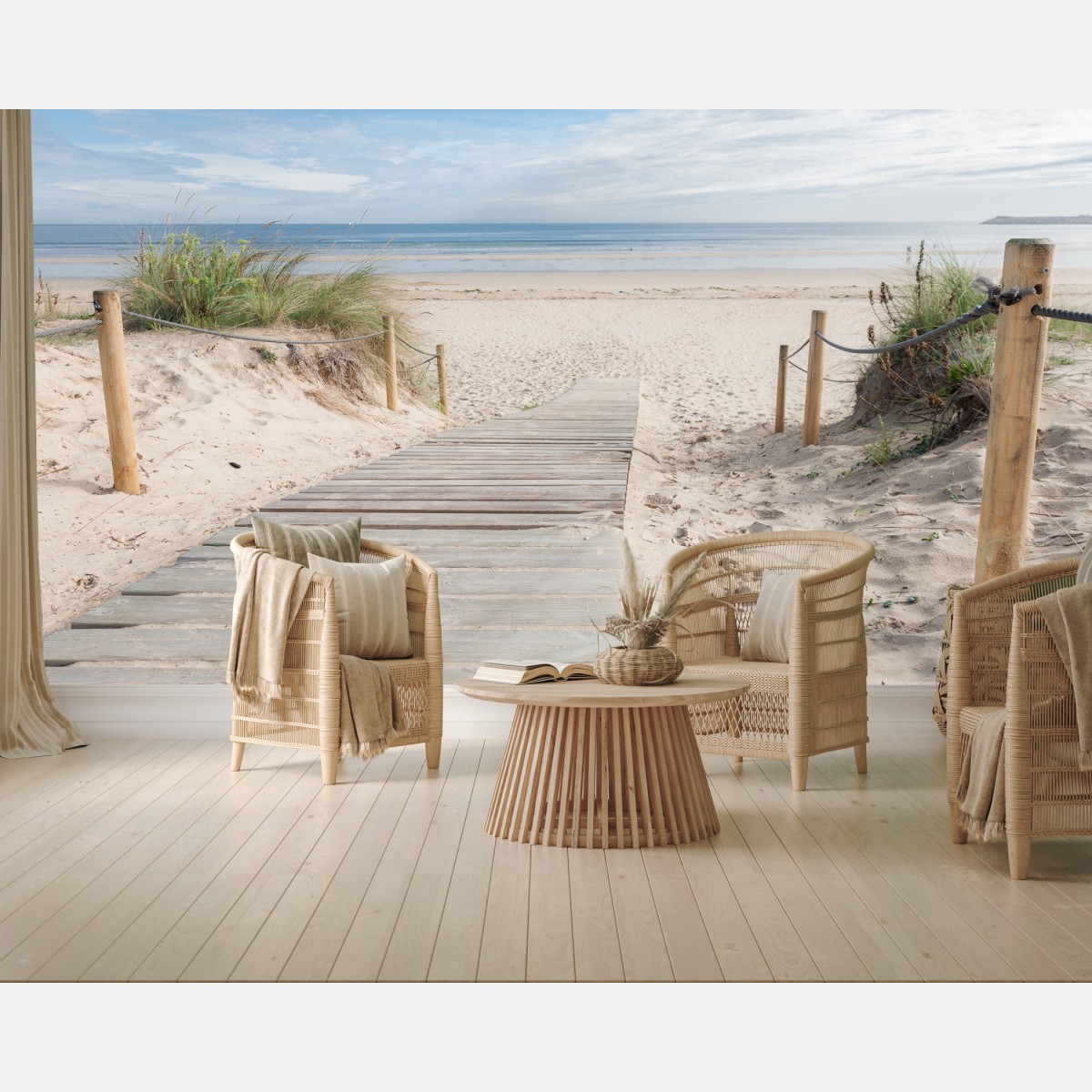 Fototapete ruhiger steg zum meer – Wallnifity®