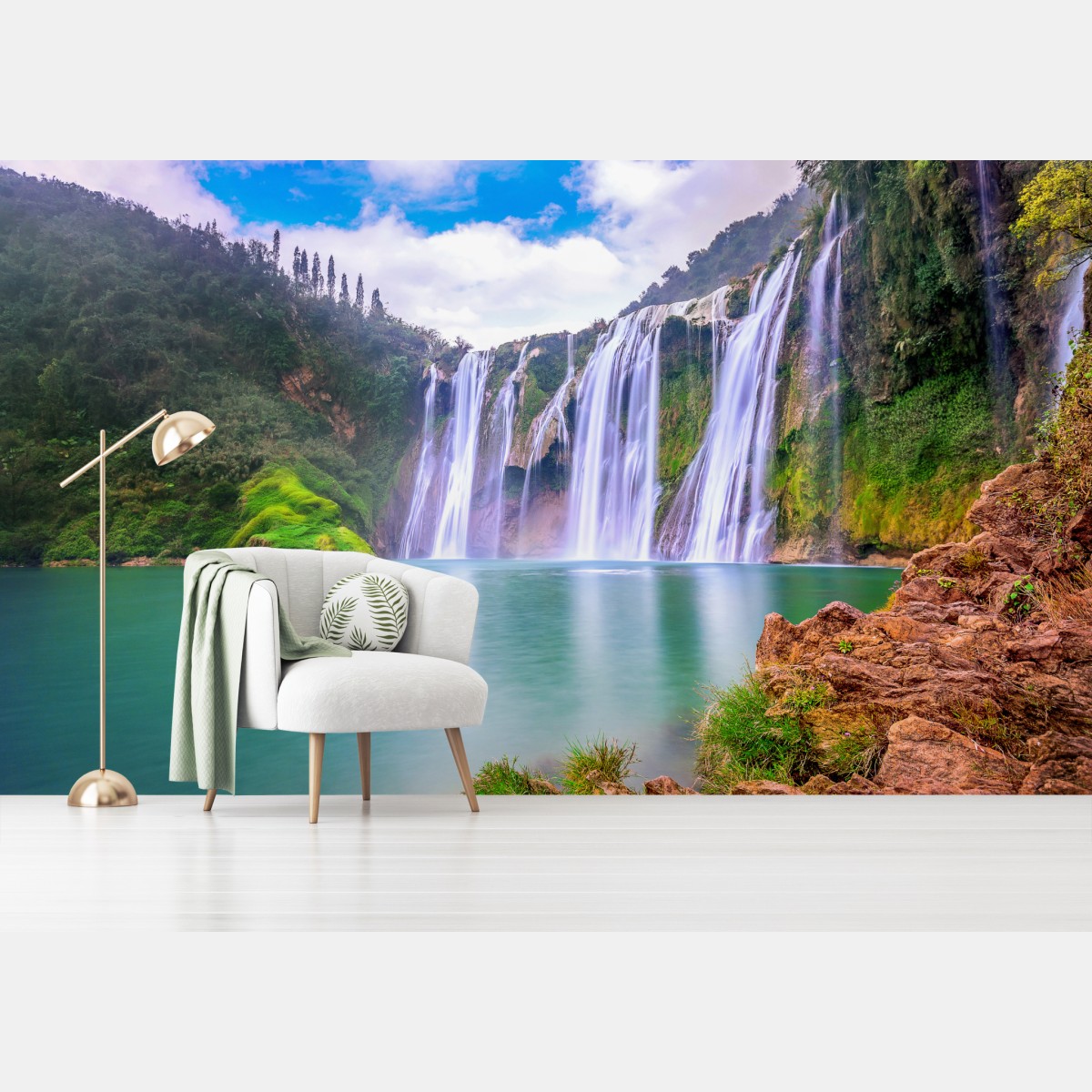 Fototapete wasserfall Jiulong in Luoping – Wallnifity®
