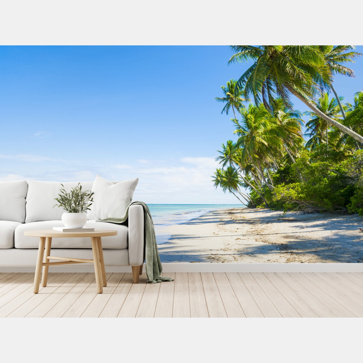 Fototapete tropischer palmenstrand – Wallnifity®