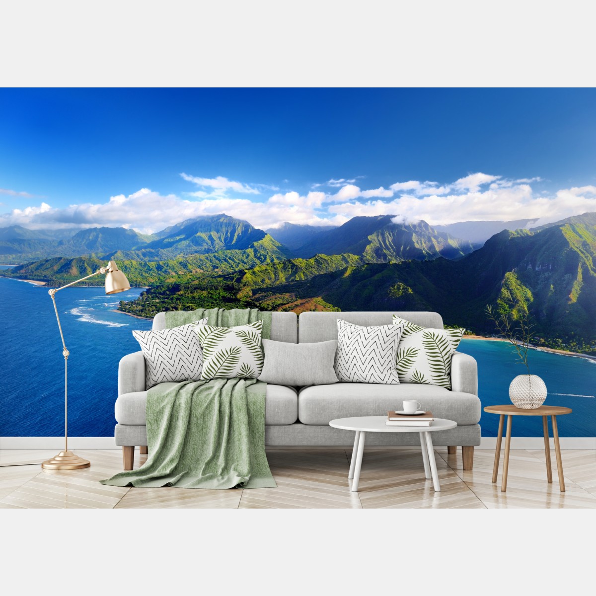 Fototapete panorama der tropischen küste aus der luft – Wallnifity®