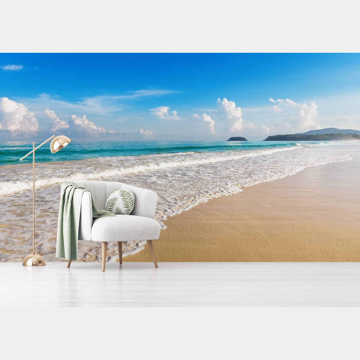 Fototapete Karon strand, Phuket: ruhige meeresansicht – Wallnifity®