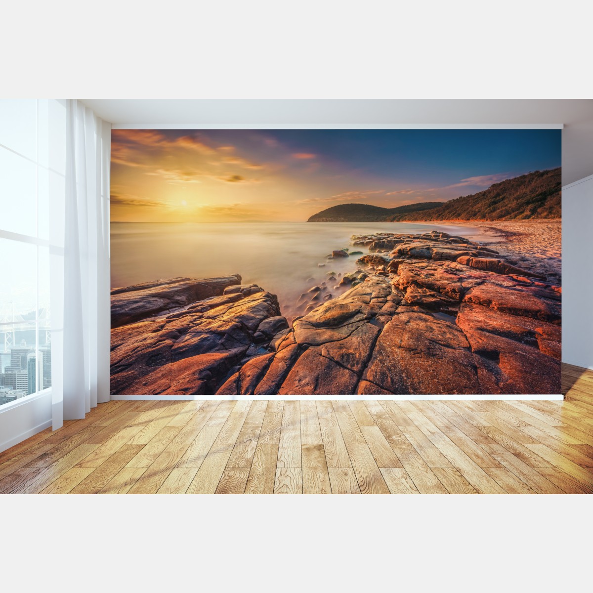 Fototapete sonnenuntergang an Cala Violina, Toskana – Wallnifity®
