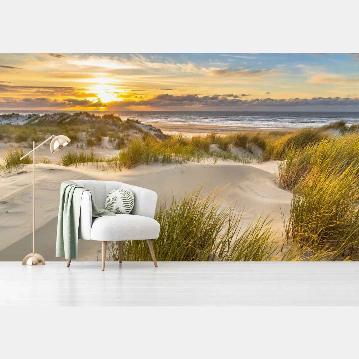 Fototapete sonnenuntergang über den dünen von Ameland – Wallnifity®