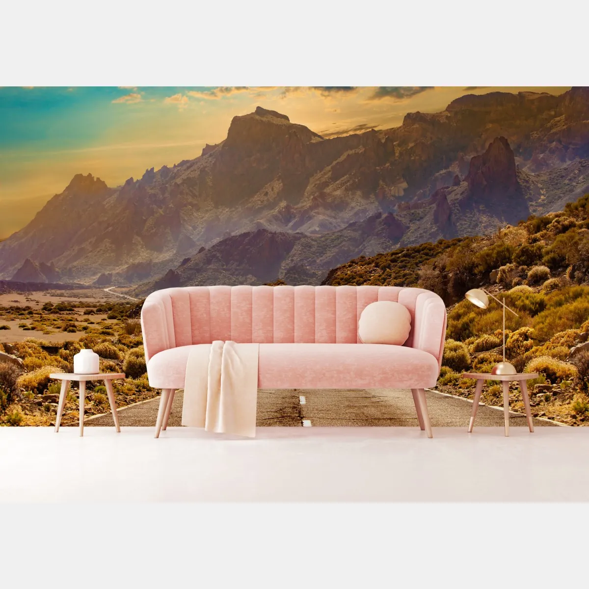 Fototapete straße in die berge auf Teneriffa – Wallnifity®