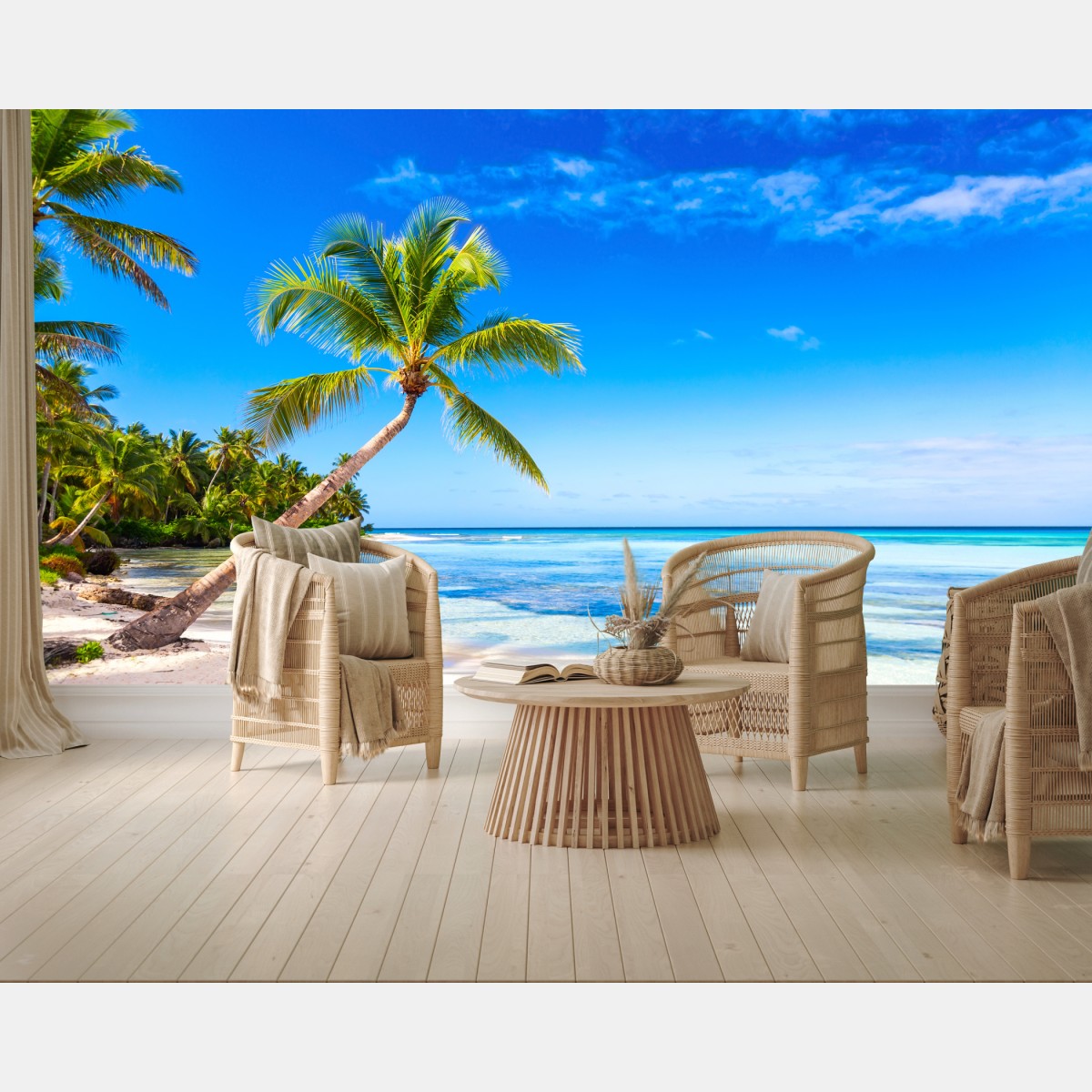 Fototapete tropischer palmenstrand – Wallnifity®