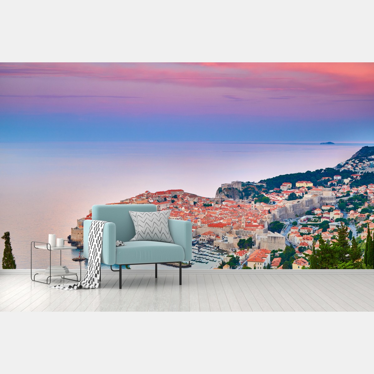 Fototapete Dubrovnik altstadt bei sonnenuntergang – Wallnifity®
