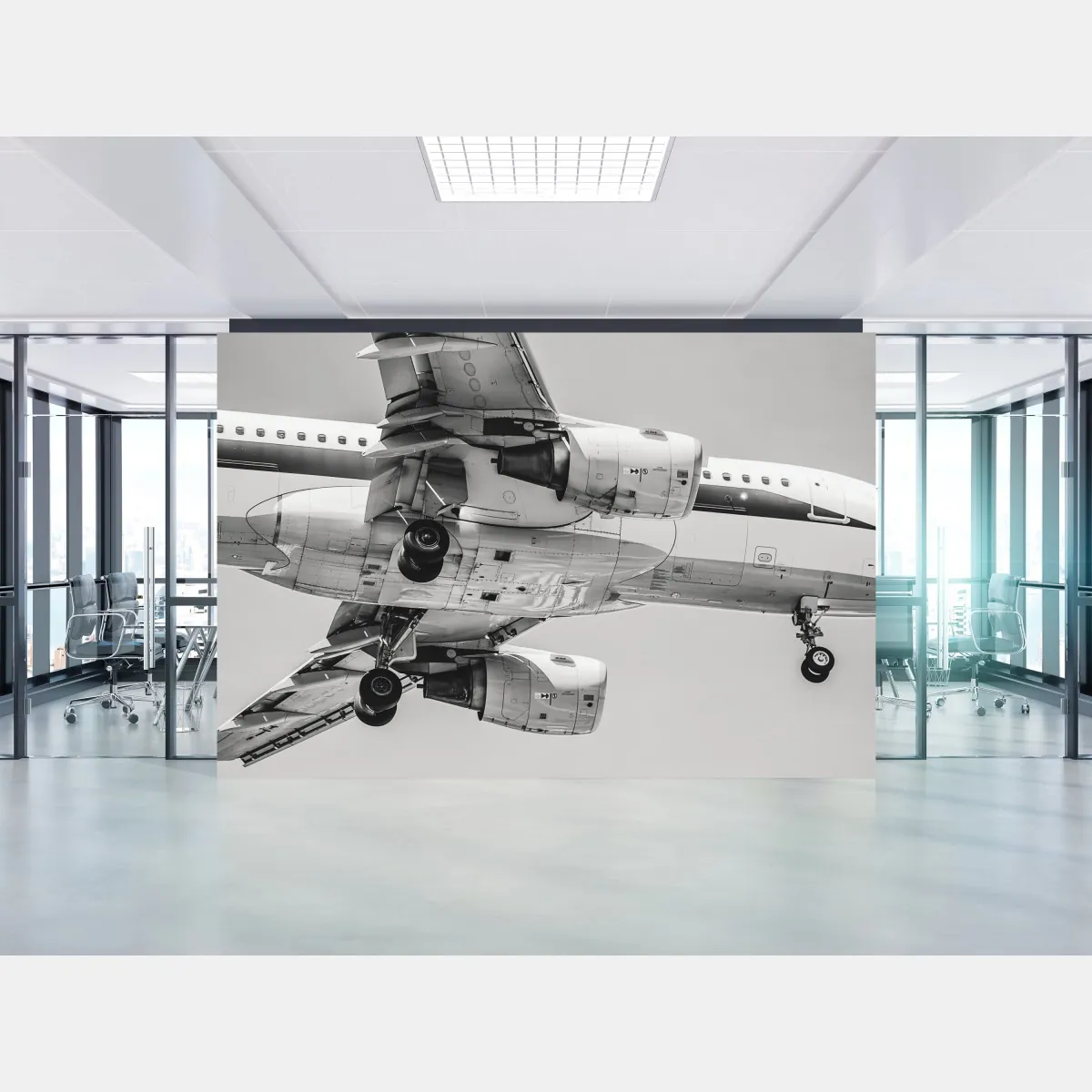 Fototapete nahaufnahme der unterseite eines flugzeugs – Wallnifity®