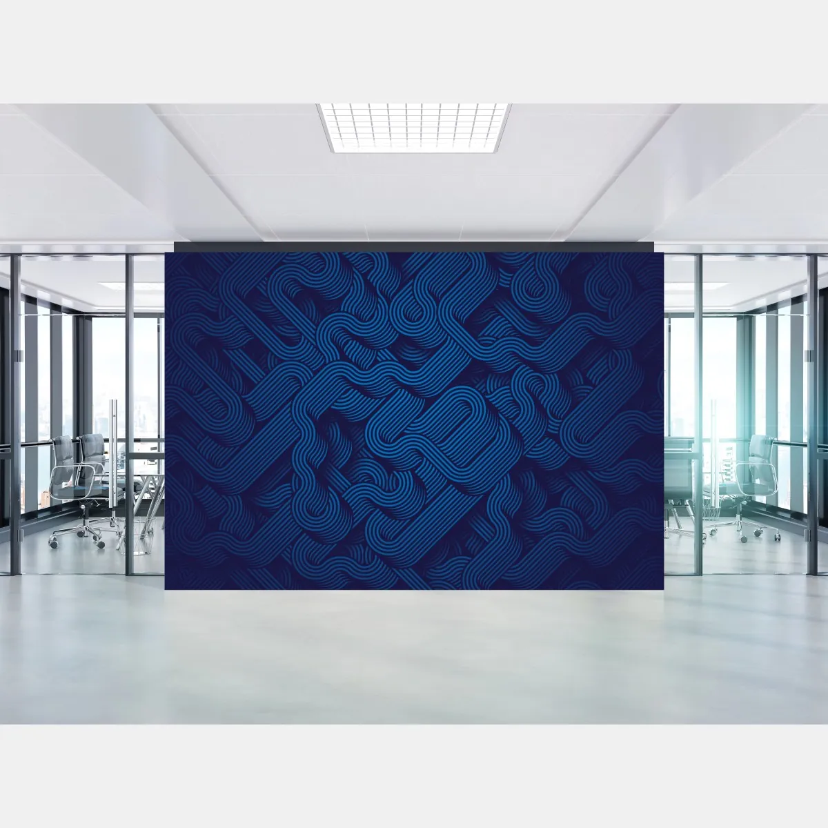Fototapete tiefblaues abstraktes linienmuster – Wallnifity®