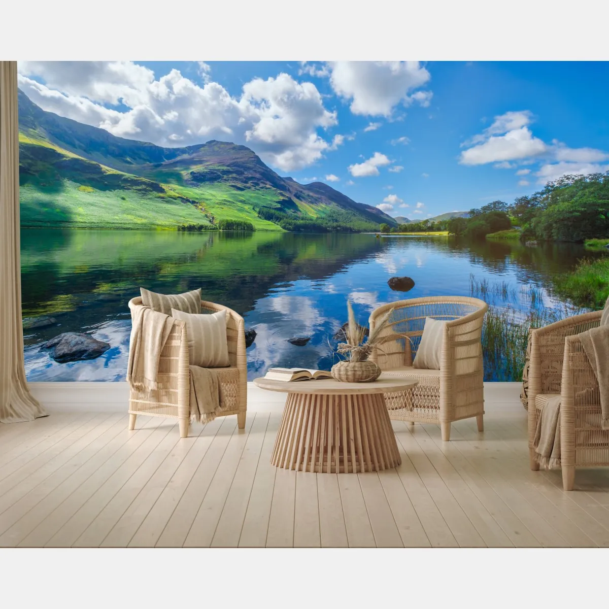 Fototapete ruhige bergspiegelungen im Lake District – Wallnifity®