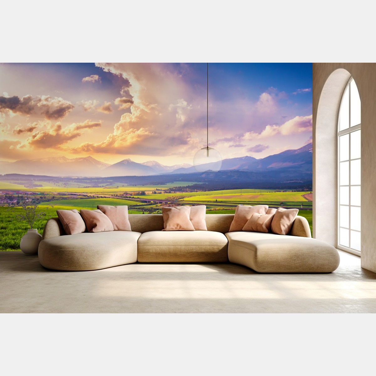 Fototapete frühlingshafte panoramalandschaft der Tatra, Slowakei – Wallnifity®