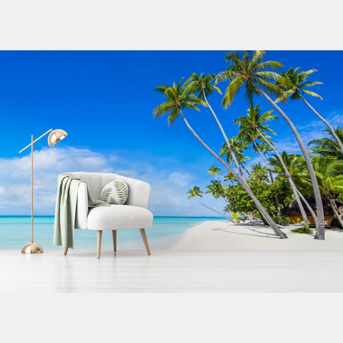 Fototapete tropischer palmenstrand – Wallnifity®