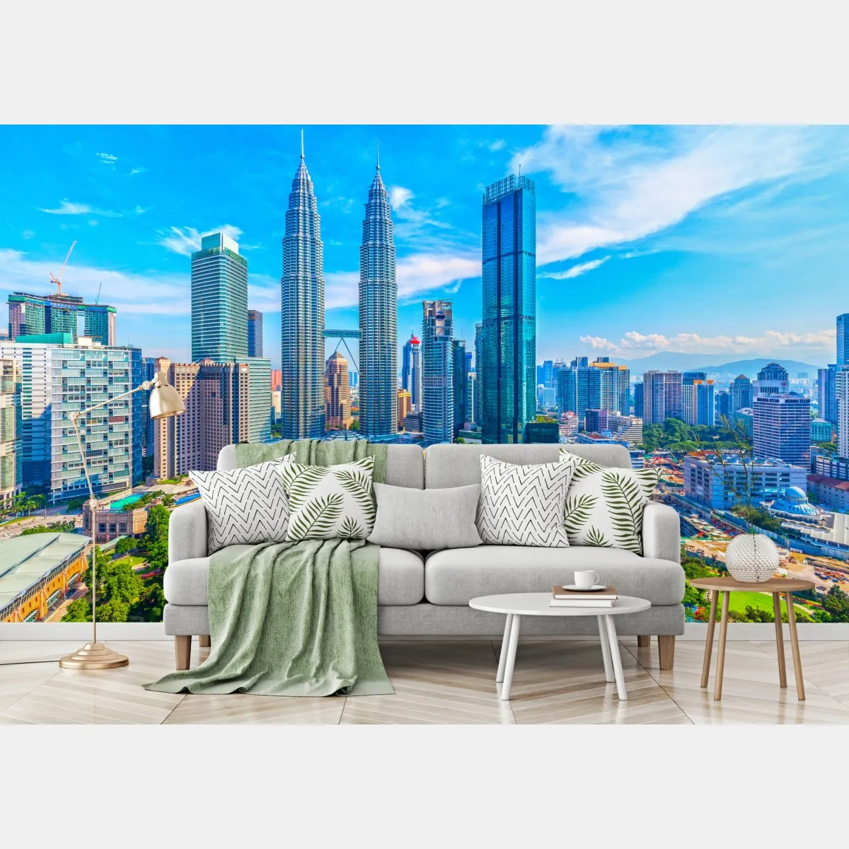 Fototapete Kuala Lumpur skyline mit den Petronas Towers – Wallnifity®
