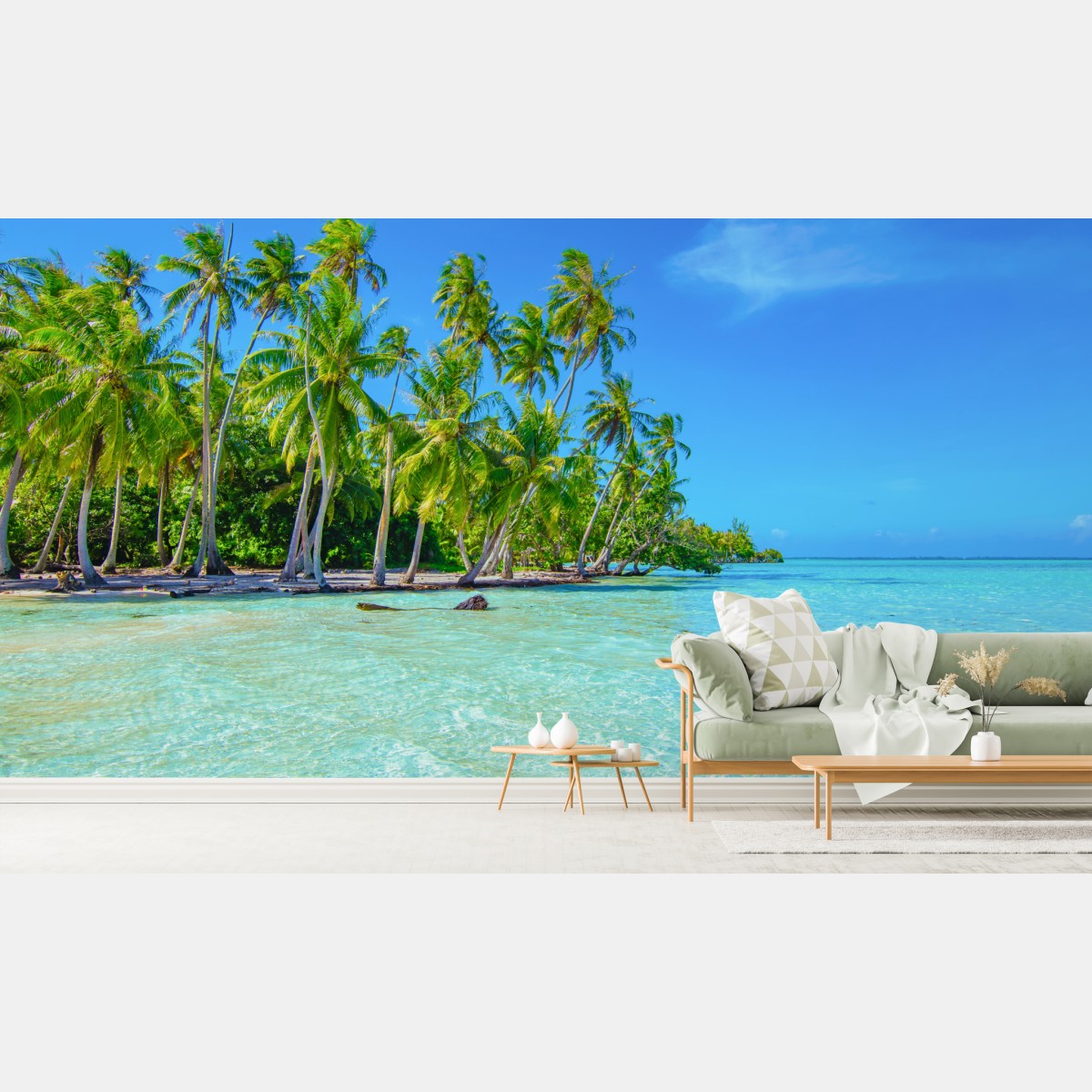 Fototapete tropischer palmenstrand – Wallnifity®