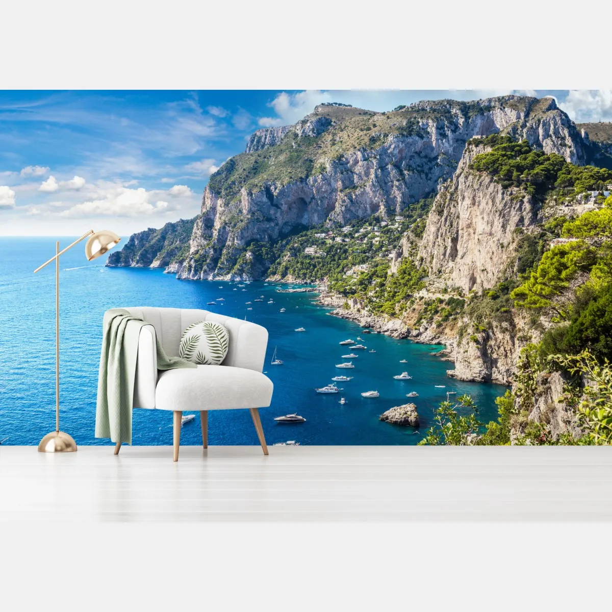 Fototapete Capri sommerküste mit klippen – Wallnifity®