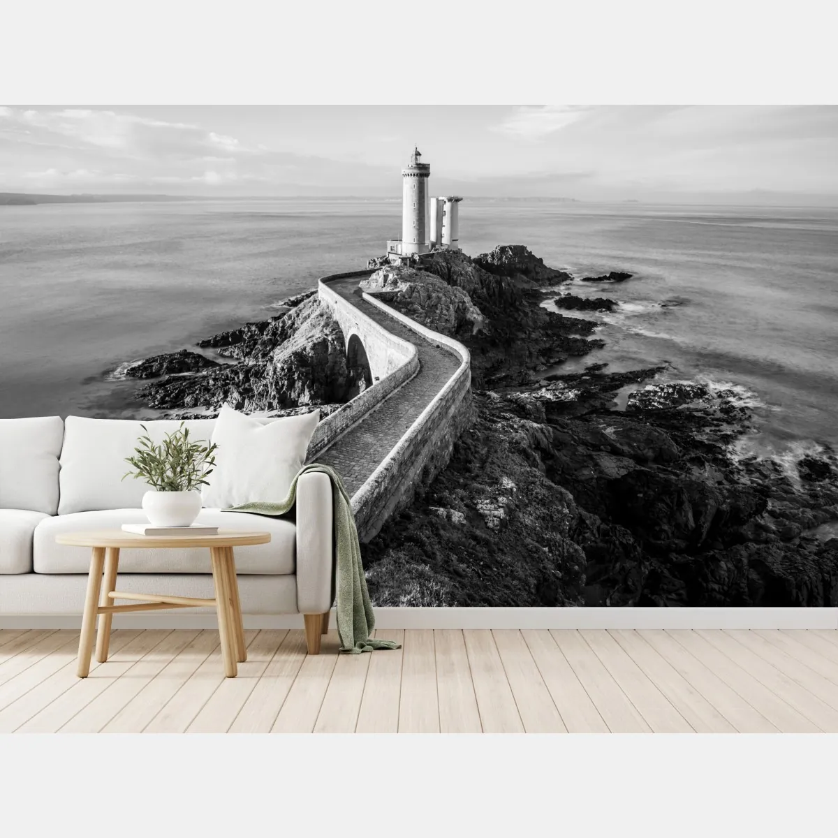 Fototapete leuchtturm auf felsiger küste – Wallnifity®