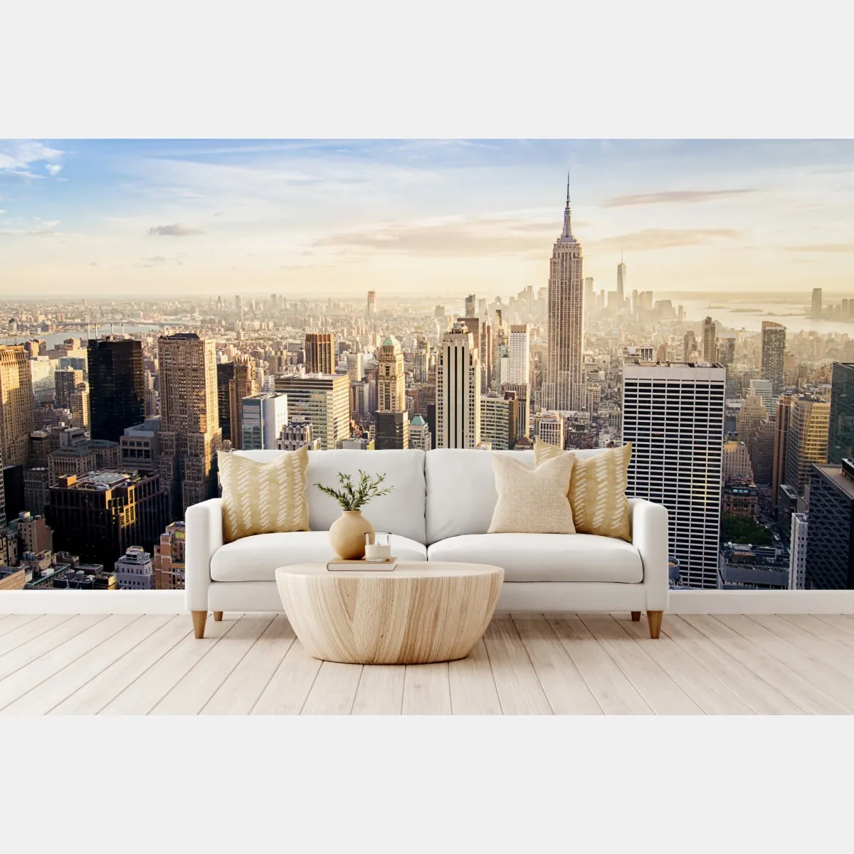 Fototapete New York skyline im morgenlicht – Wallnifity®