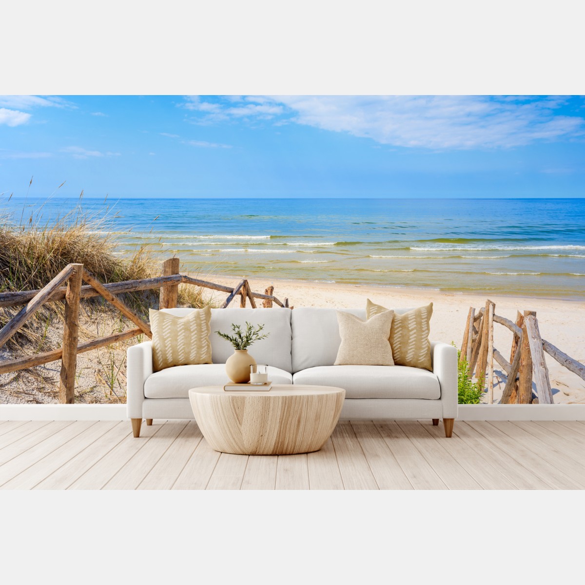 Fototapete zugang zum strand in Lubiatowo, Polen – Wallnifity®