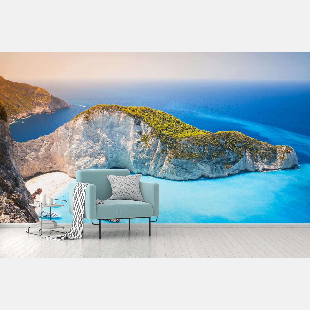 Fototapete türkisbucht am Navagio Strand, Zakynthos – Wallnifity®